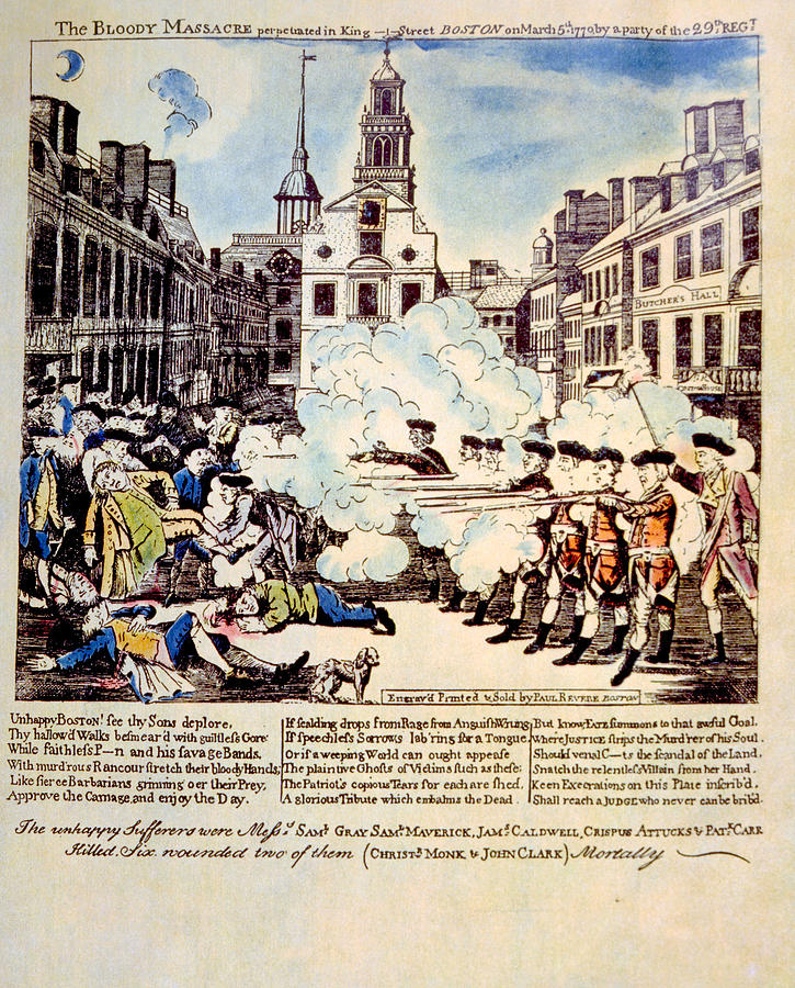 The Boston Massacre, March 5, 1770 Photograph by Everett