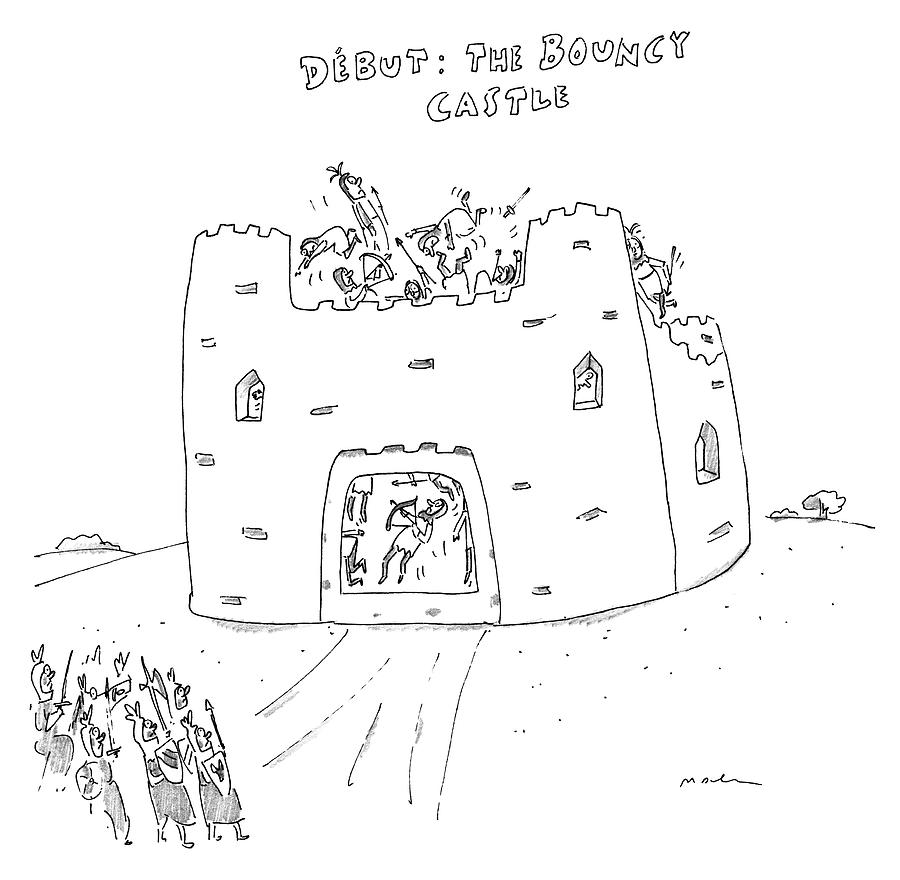 The Bouncy Castle Drawing by Michael Maslin