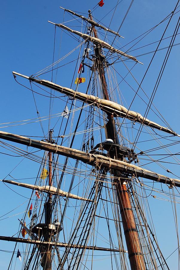 The Bounty Masts Photograph by Jo-Ann Matthews