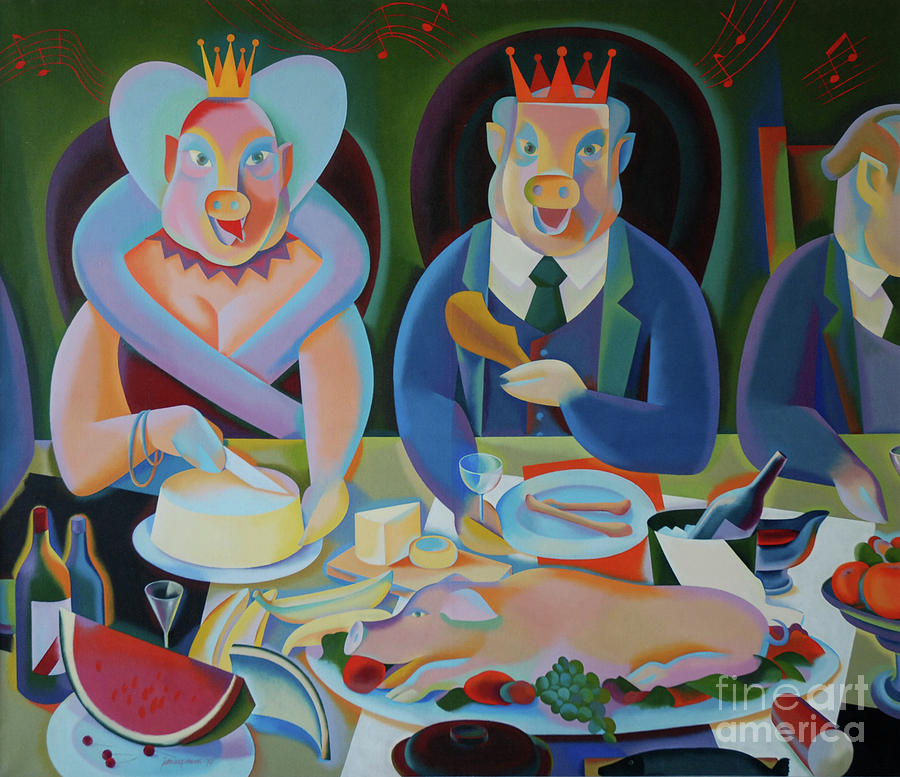 The Bourgeoisie Painting by Jukka Nopsanen