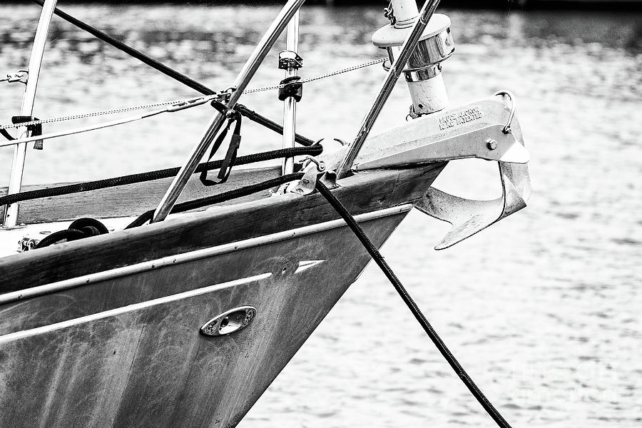 The Bow on the Guide Boat - BW Photograph by Scott Pellegrin