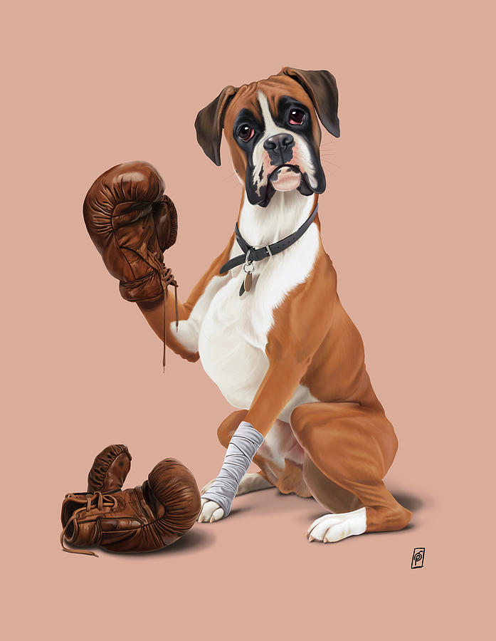 The Boxer Colour Digital Art by Rob Snow