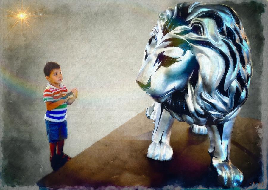 The Boy And The Lion 10 Photograph by Jean Francois Gil