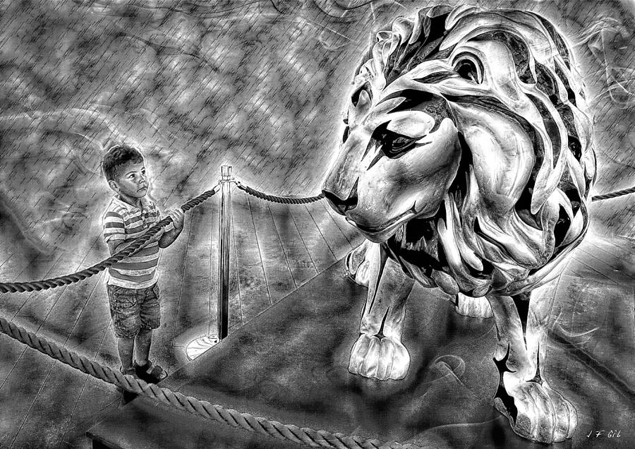 The Boy And The Lion 18 Photograph by Jean Francois Gil