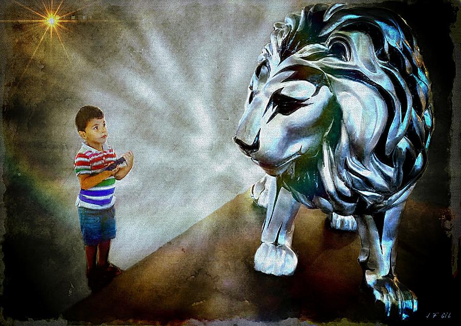 The Boy And The Lion 7 Photograph by Jean Francois Gil