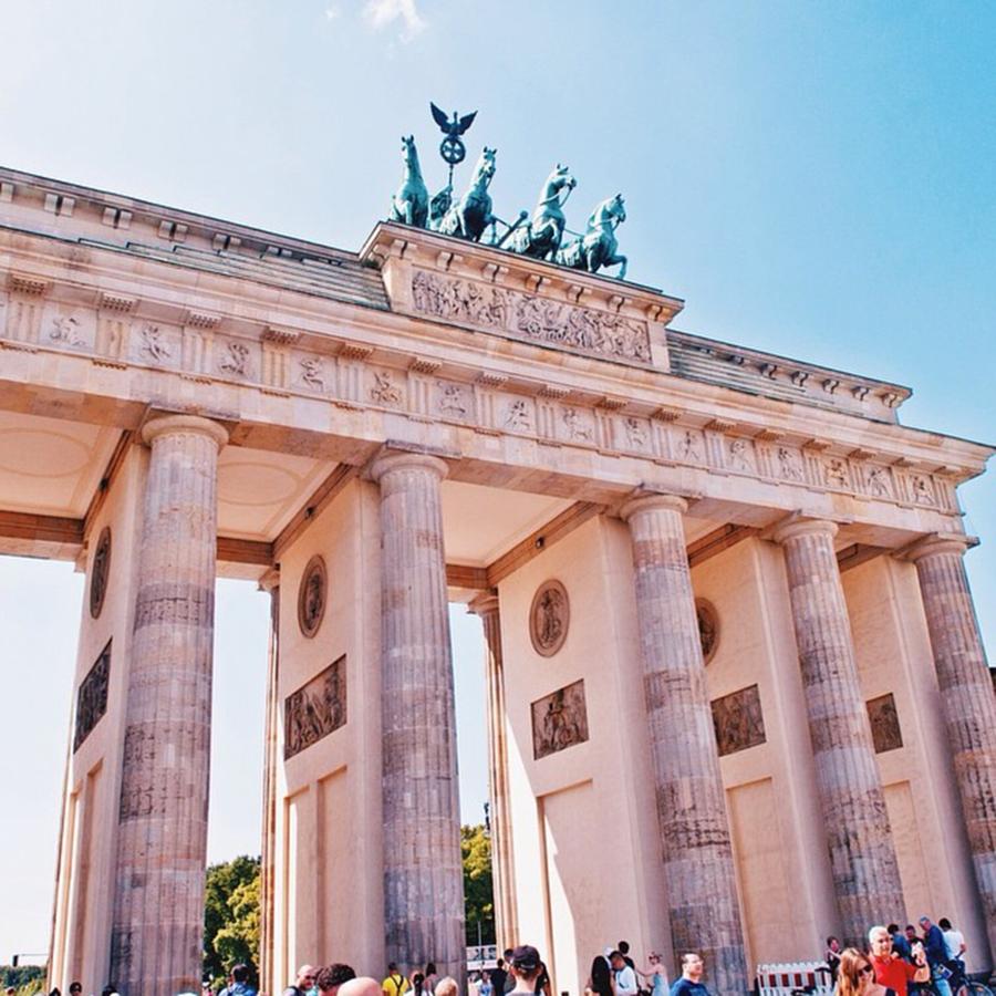 Vscocam Photograph - The Brandenburg Gate, Landmark Of by Valeria Vanessa