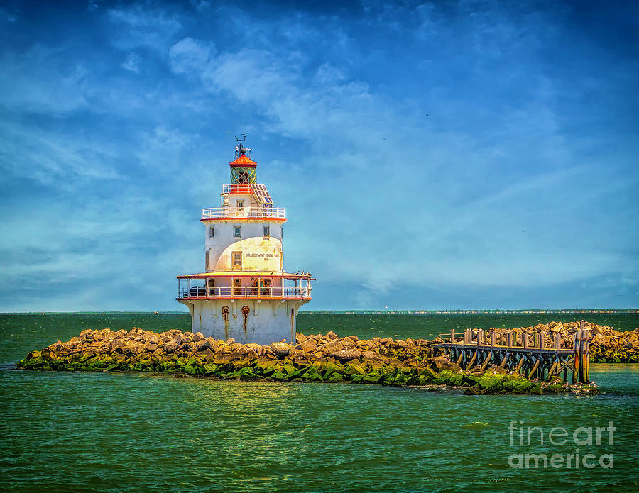 Landmark Photograph - The Brandywine Shoal Lighthouse by Nick Zelinsky Jr