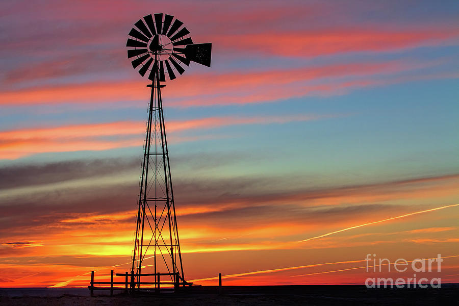 Windmill Photograph - The Break of Day by Jim Garrison