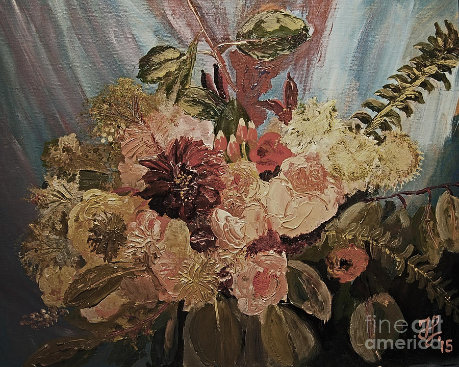 The Bridal Bouquet Painting by Francois Lamothe