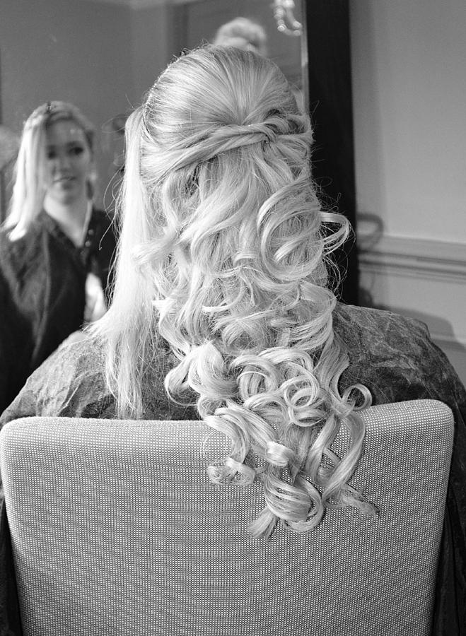 The Bride having her hair done Photograph by Nina-Rosa Dudy