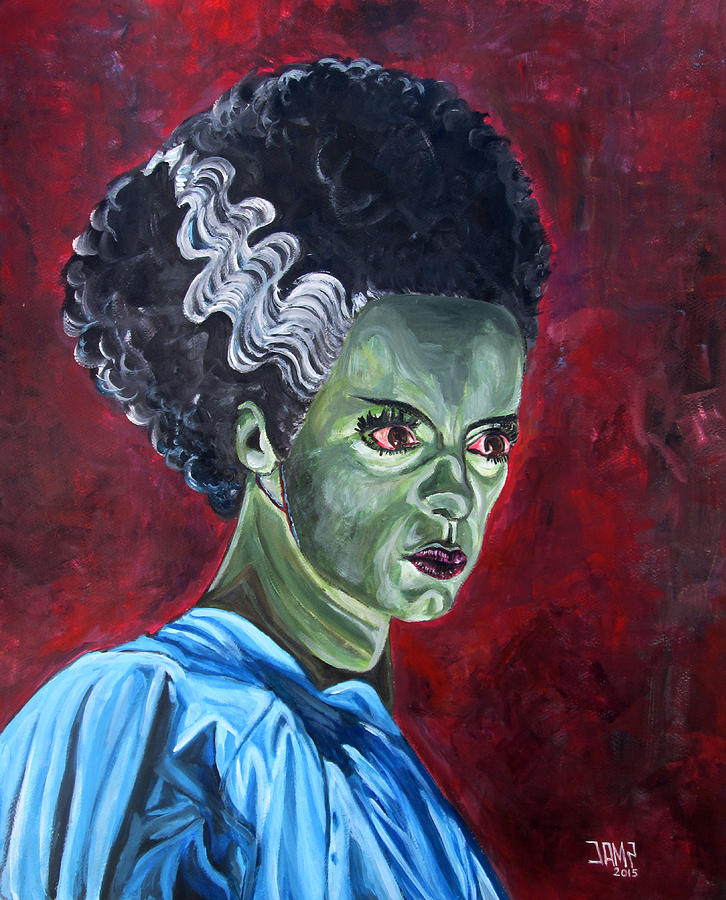 The Bride Of Frankenstein Painting - The bride of Frankenstein by Jose Antonio Mendez