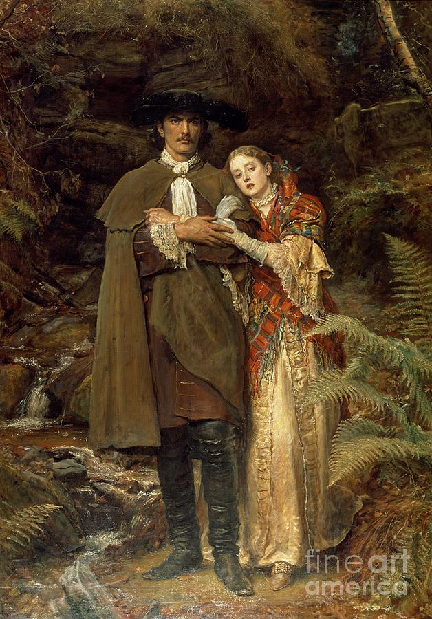 Valentines Day Painting - The Bride of Lammermoor by John Everett Millais