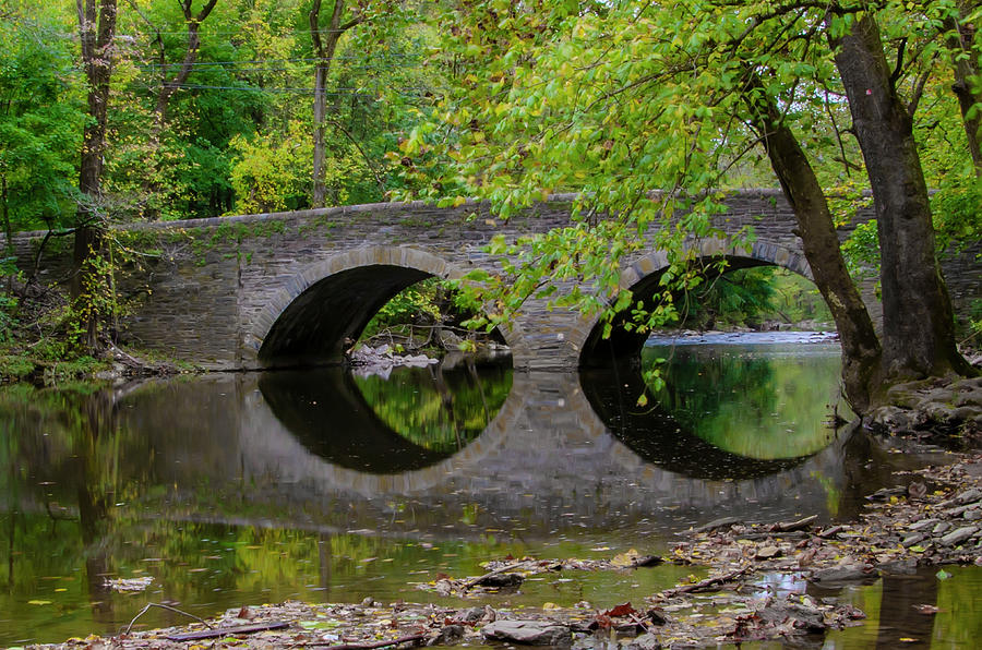Philadelphia Photograph - The Bridge at Bells Mill - Philadelphia by Bill Cannon