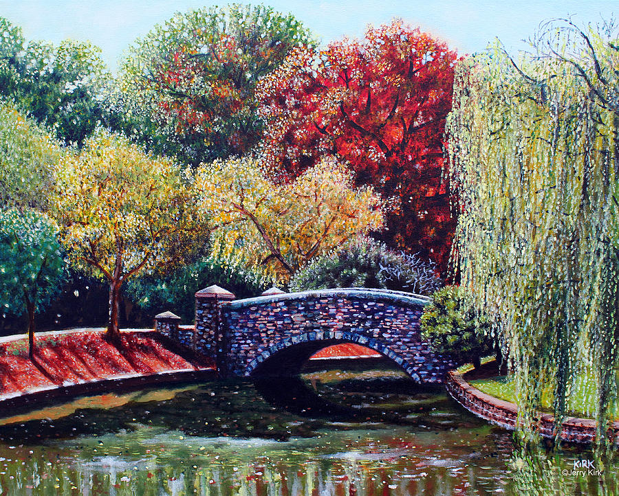 The Bridge At Freedom Park Painting By Jerry Kirk - Fine Art America