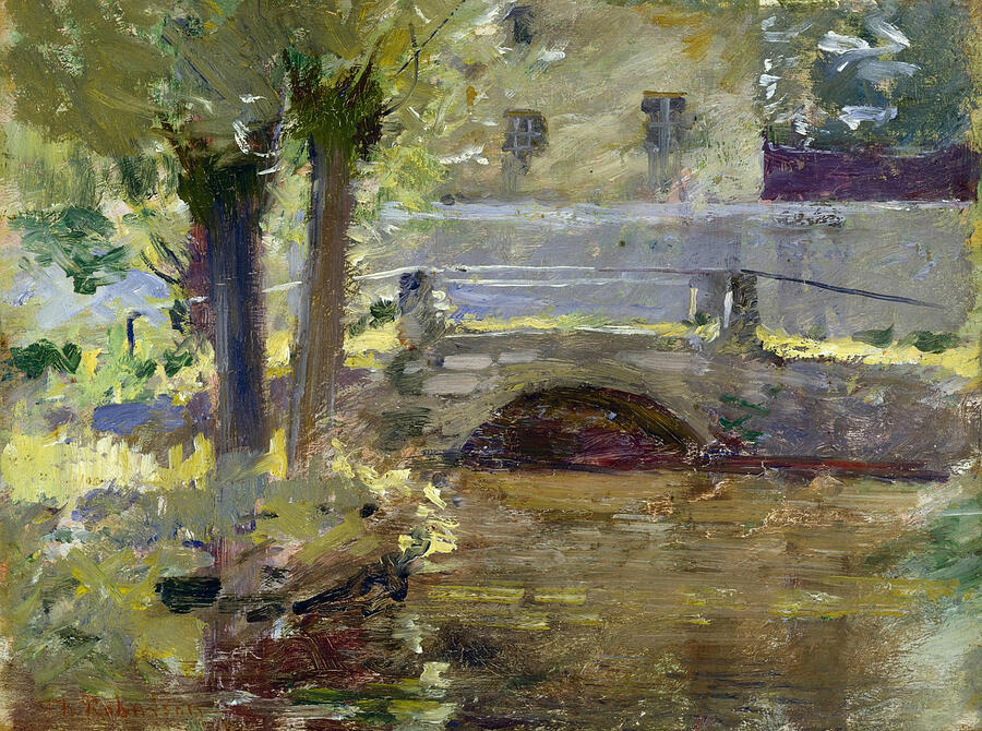 The Bridge at Giverny, from 1891 Painting by Theodore Robinson