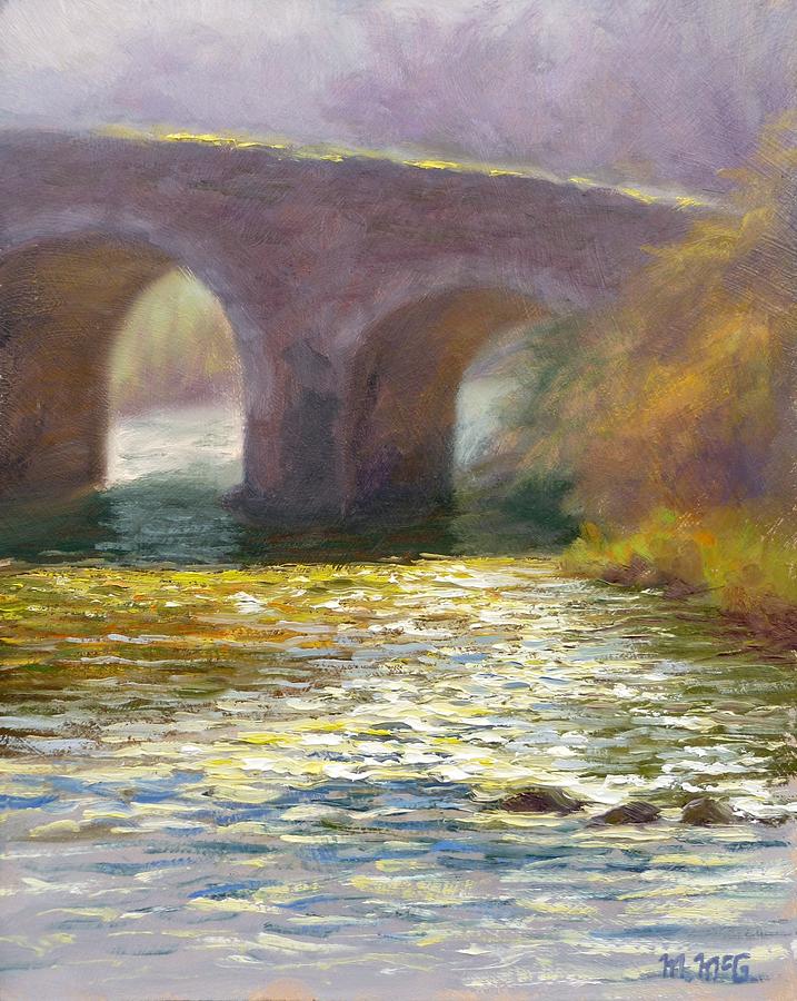 Landscape Painting - The Bridge Clonegal by Michael McGuire