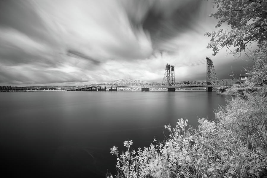 The bridge crosses Columbia River Photograph by William Lee