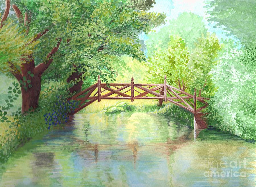 The Bridge - Feng Shui Art Painting by Julia Underwood