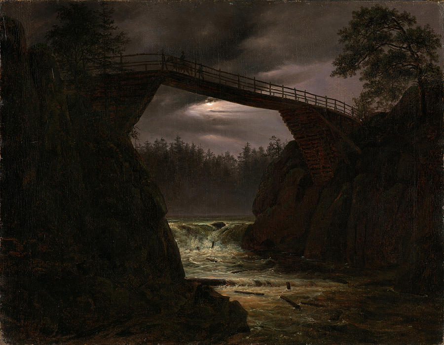 The Bridge of Hauge outside Arendal Painting by Thomas Fearnley