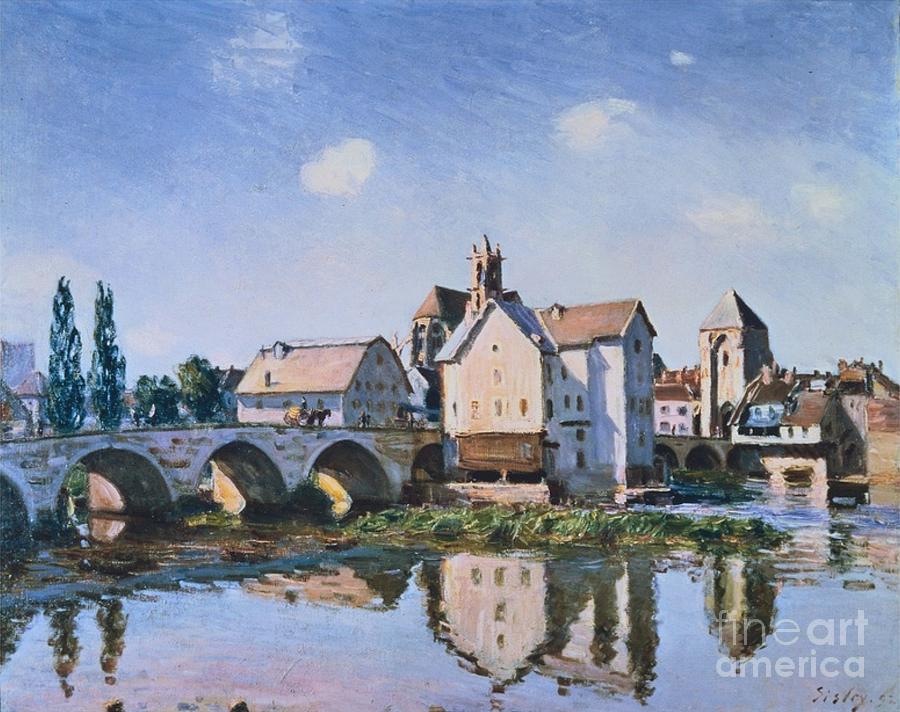 The Bridge of Moret in the Sunlight Painting by MotionAge Designs