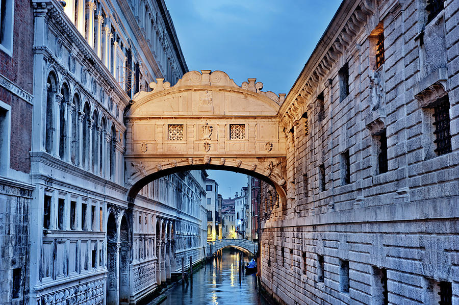 The Bridge of Sighs, Night Photograph by Jean Gill