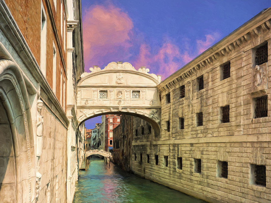 The Bridge of Sighs Venice Painting by Dominic Piperata