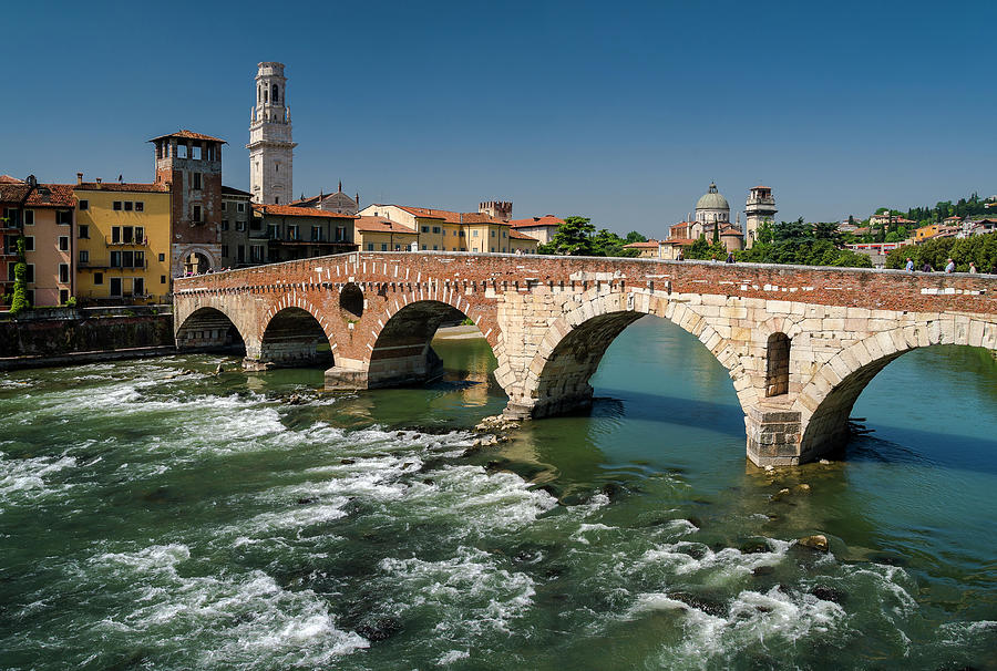 The bridge of Verona Photograph by Livio Ferrari