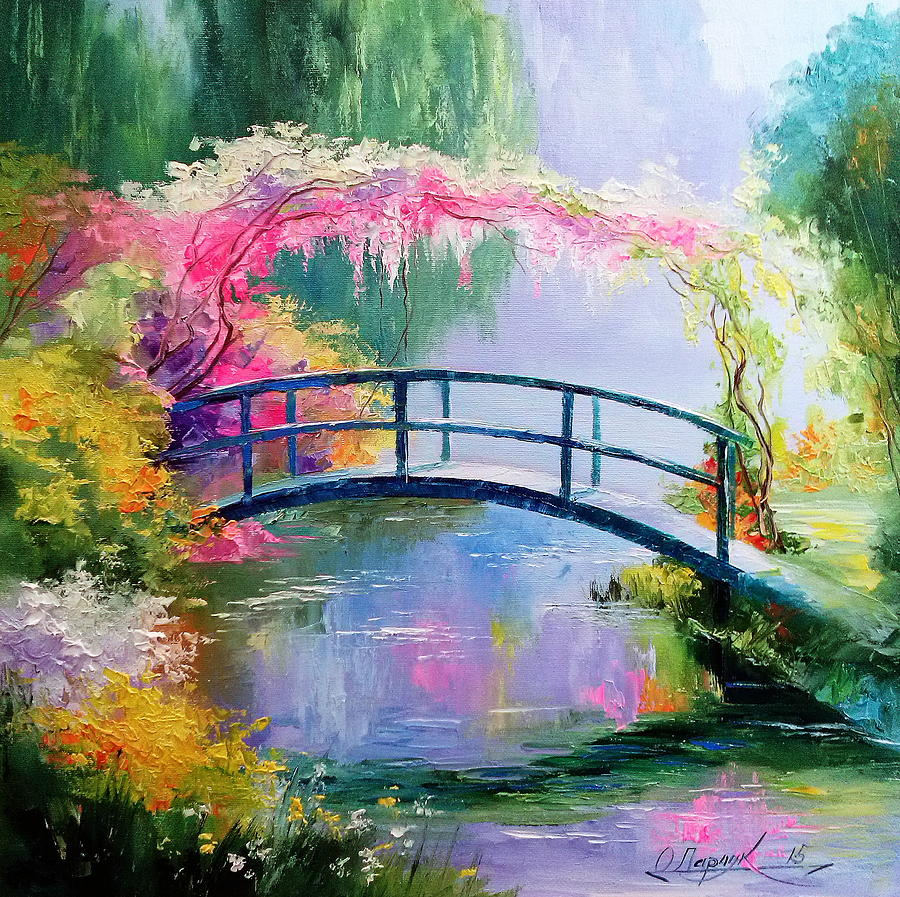 The bridge on the pond Monet Painting by Olha Darchuk - Fine Art America