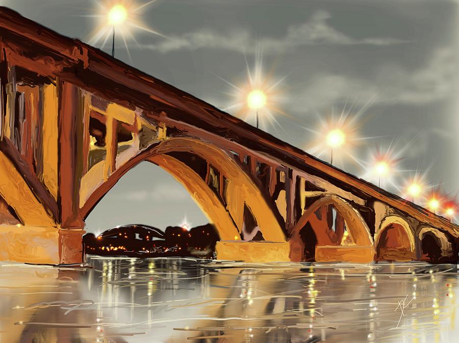 The Bridge on the River Digital Art by Darren Cannell