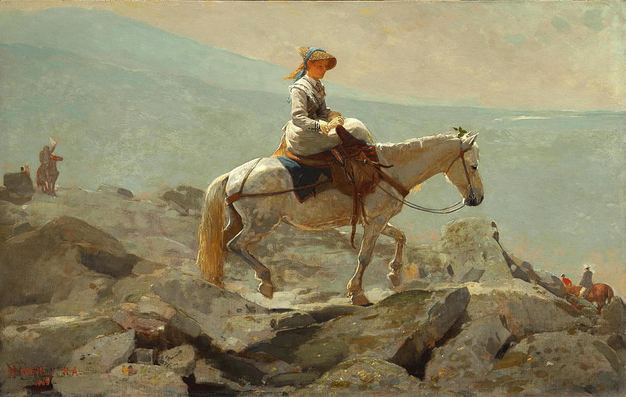 The Bridle Path, White Mountains - 1868 Painting by Eric Glaser