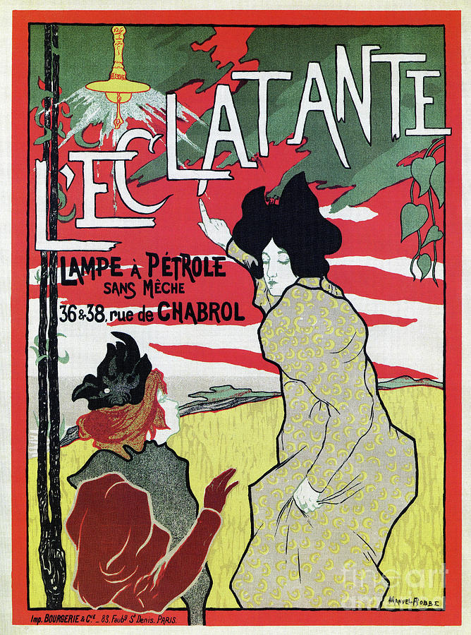 The Brilliant 1895 French Art nouveau ad Drawing by Heidi De Leeuw