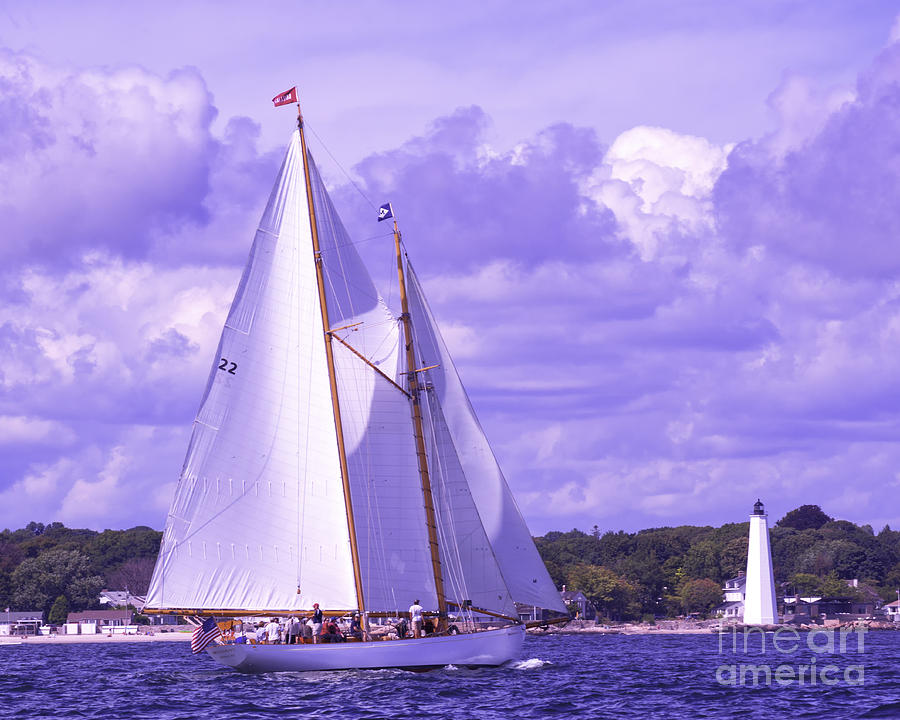 Nature Photograph - The Brilliant Sails Into New London by Joe Geraci