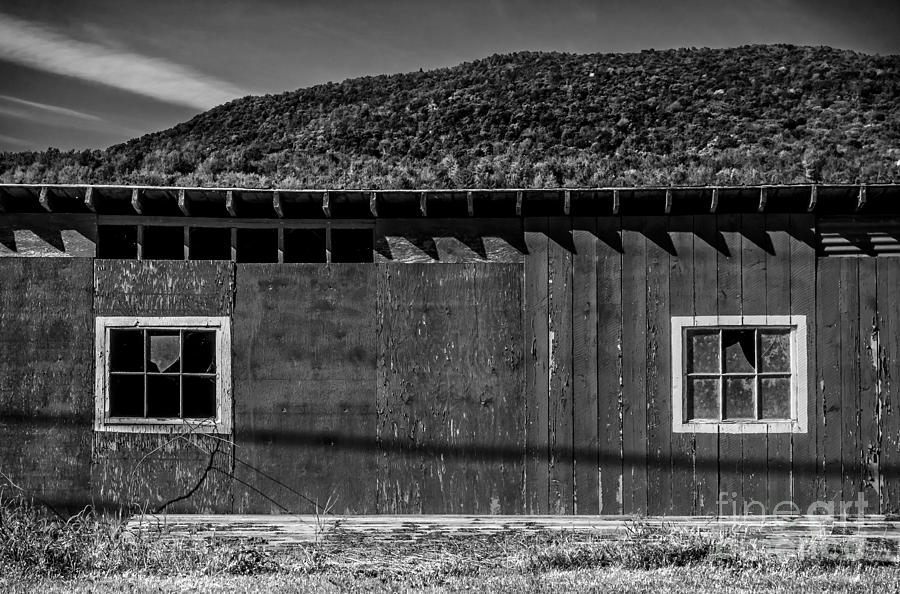 The Broadside of a Barn - BW Photograph by James Aiken