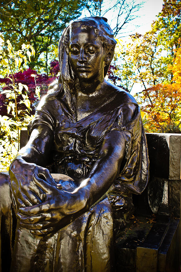 Sleepy Hollow Photograph - The Bronze Lady - Sleepy Hollow Cemetery by Colleen Kammerer