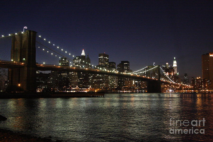 Brooklyn Bridge Photograph - The Brooklyn Bridge by Anthony King