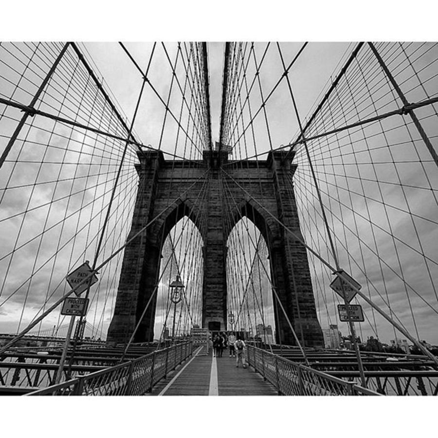 Architecture Photograph - The Brooklyn Bridge #brooklyn by Mark Nowoslawski