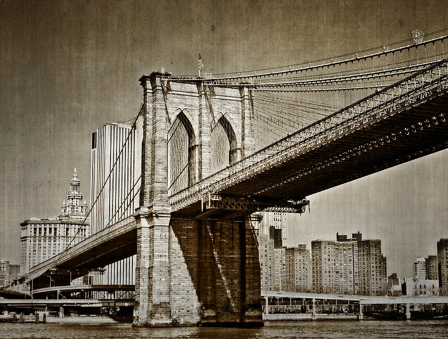 The Brooklyn Bridge Photograph by Kathy Jennings