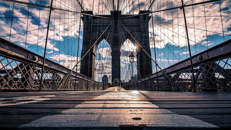 The Brooklyn bridge - New York - Travel photography Photograph by Giuseppe Milo
