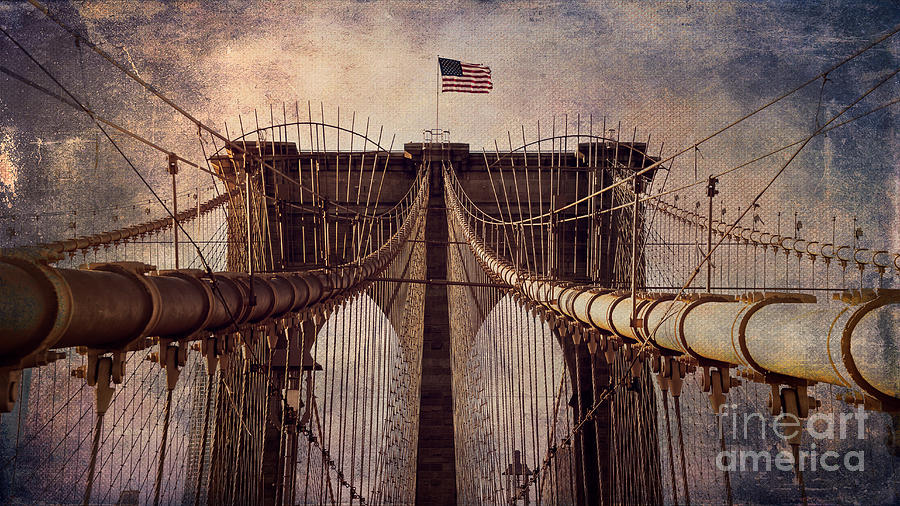 The Brooklyn Bridge Textures Photograph by Alissa Beth Photography