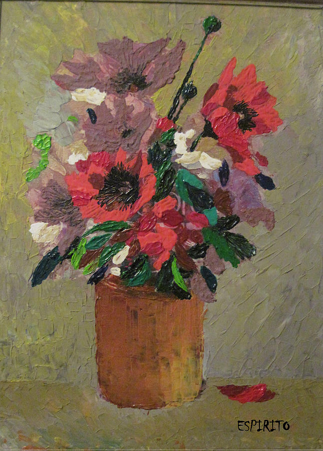 Flower Painting - The brown can by Joaquim Espirito Santo