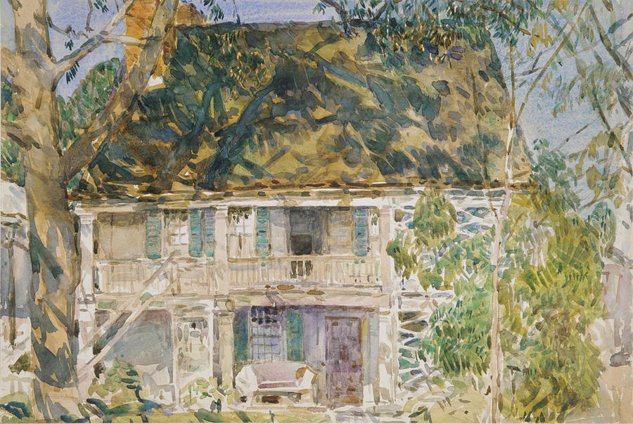 Childe Hassam Painting - The Brush House by MotionAge Designs