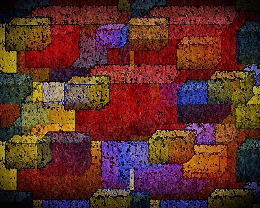 Abstract Digital Art - The Building Blocks of Time by Terry Mulligan