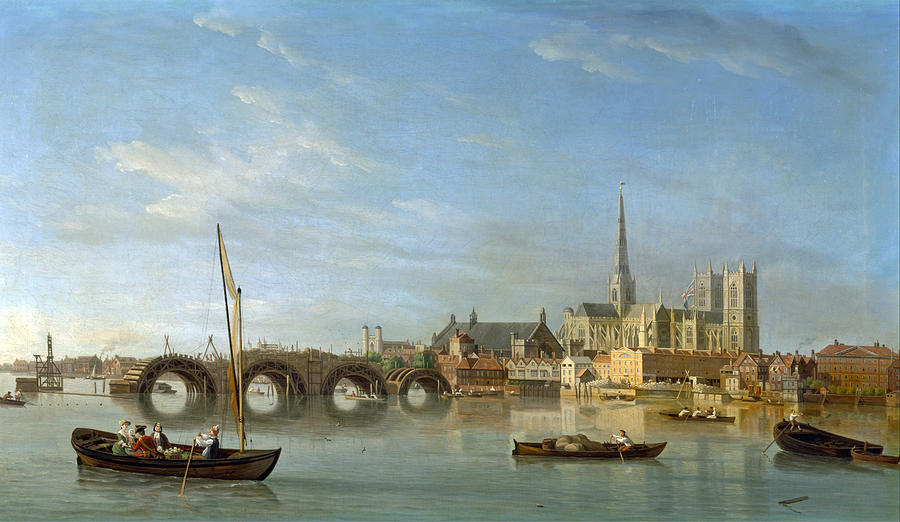 Samuel Scott Painting - The Building of Westminster Bridge by Samuel Scott