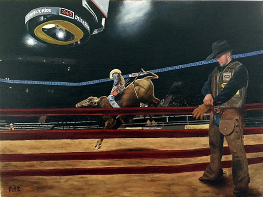 The Bull Rider Painting by Rick Fitzsimons