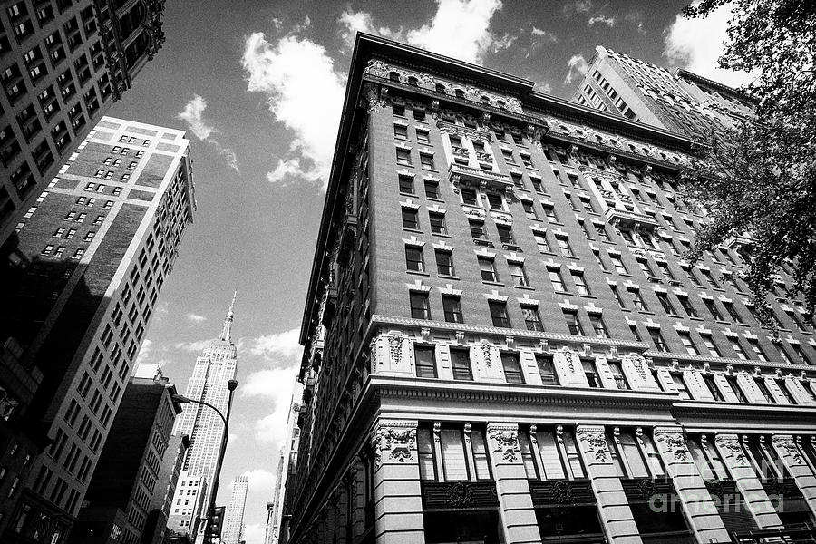 Architecture Photograph - The Burton Building With Mixed Design Architecture Architectural Details Looking Up 5th Avenue With  by Joe Fox