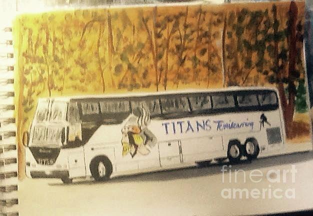 The Bus Painting by Audrey Pollitt