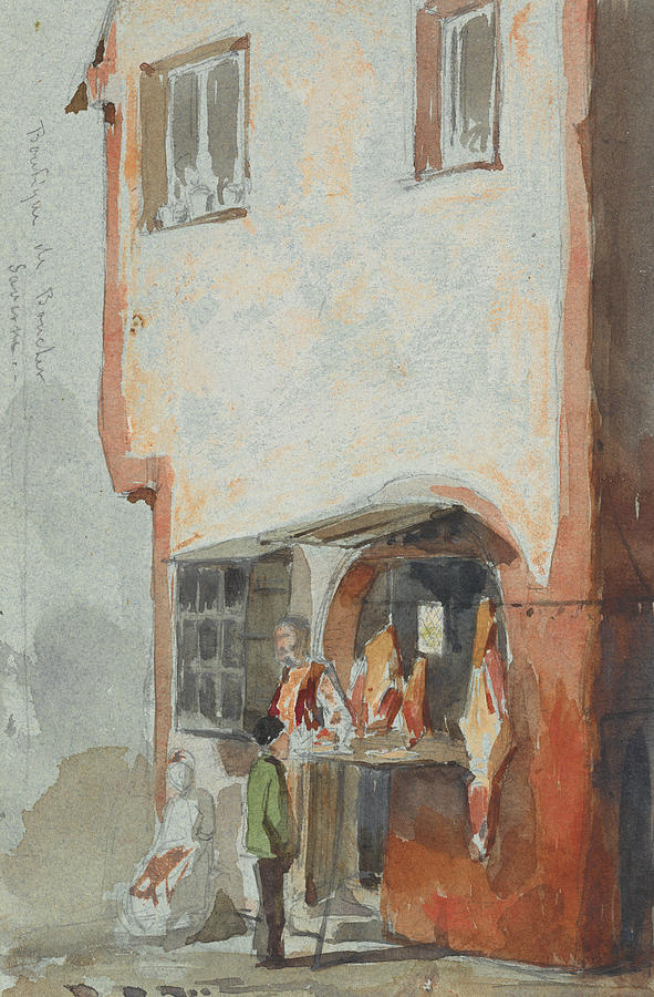 The Butchers Shop  Painting by James Abbott McNeill Whistler