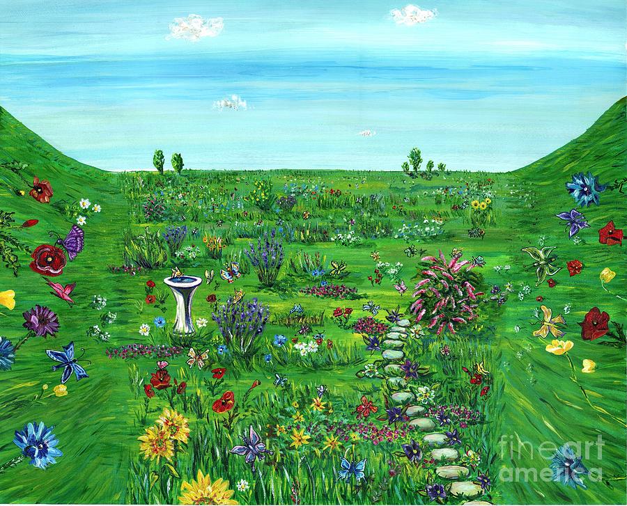 The Butterfly Garden Painting by Catherine Gruetzke-Blais