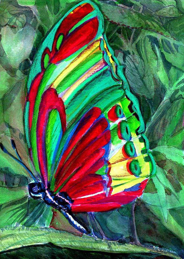 The butterfly Painting by Mindy Newman