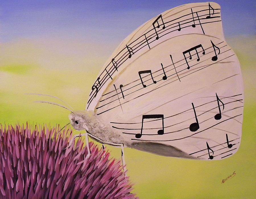 Butterfly song Painting by Edwin Alverio